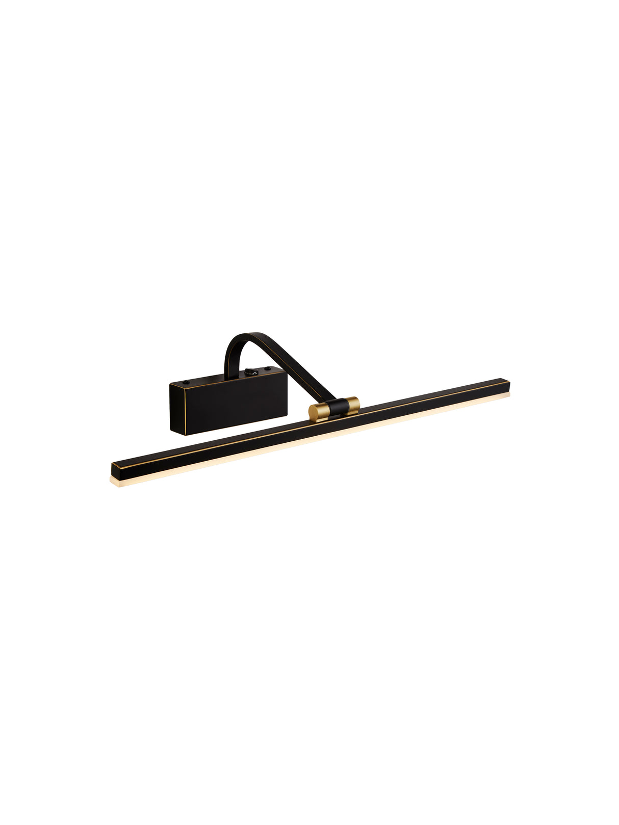 Bilbao  Picture Light - Black & Brushed Gold Metal