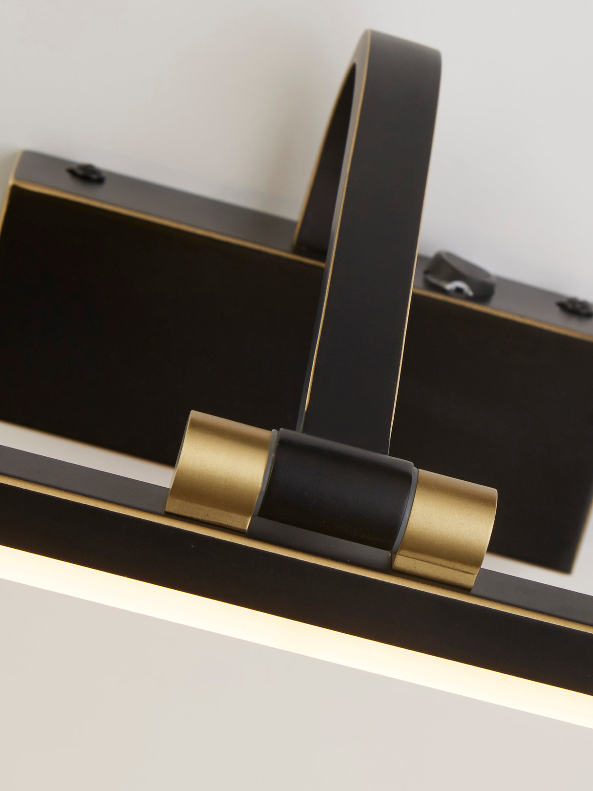 Searchlight Electric Bilbao  Picture Light - Black & Brushed Gold Metal 5551-51BG