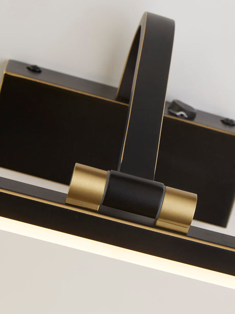 Searchlight Electric Bilbao  Picture Light - Black & Brushed Gold Metal 5551-51BG