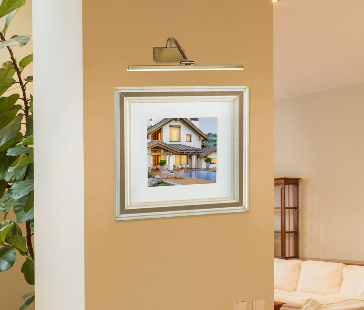 Searchlight Electric Bilbao  Picture Light - Satin Brass Metal 5551-51SB