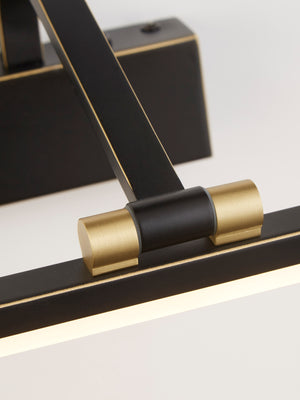 Searchlight Electric Bilbao  Picture Light - Black & Brushed Gold Metal 5551-70BG