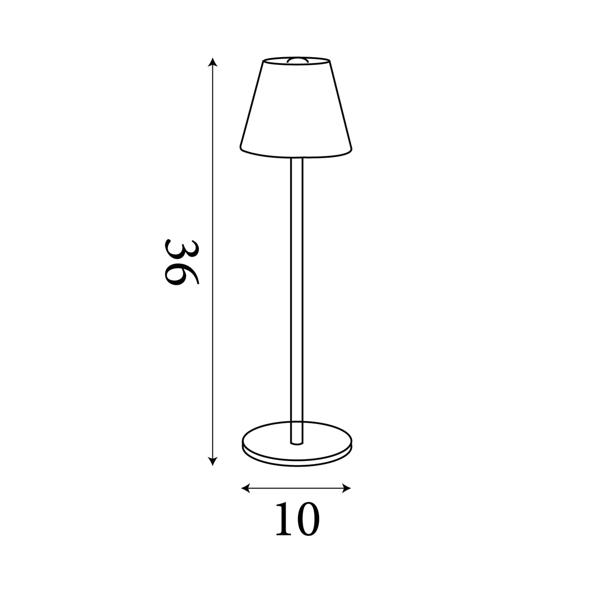 Searchlight Electric Tyler Rechargeable Table Lamp, Gold 55610GO