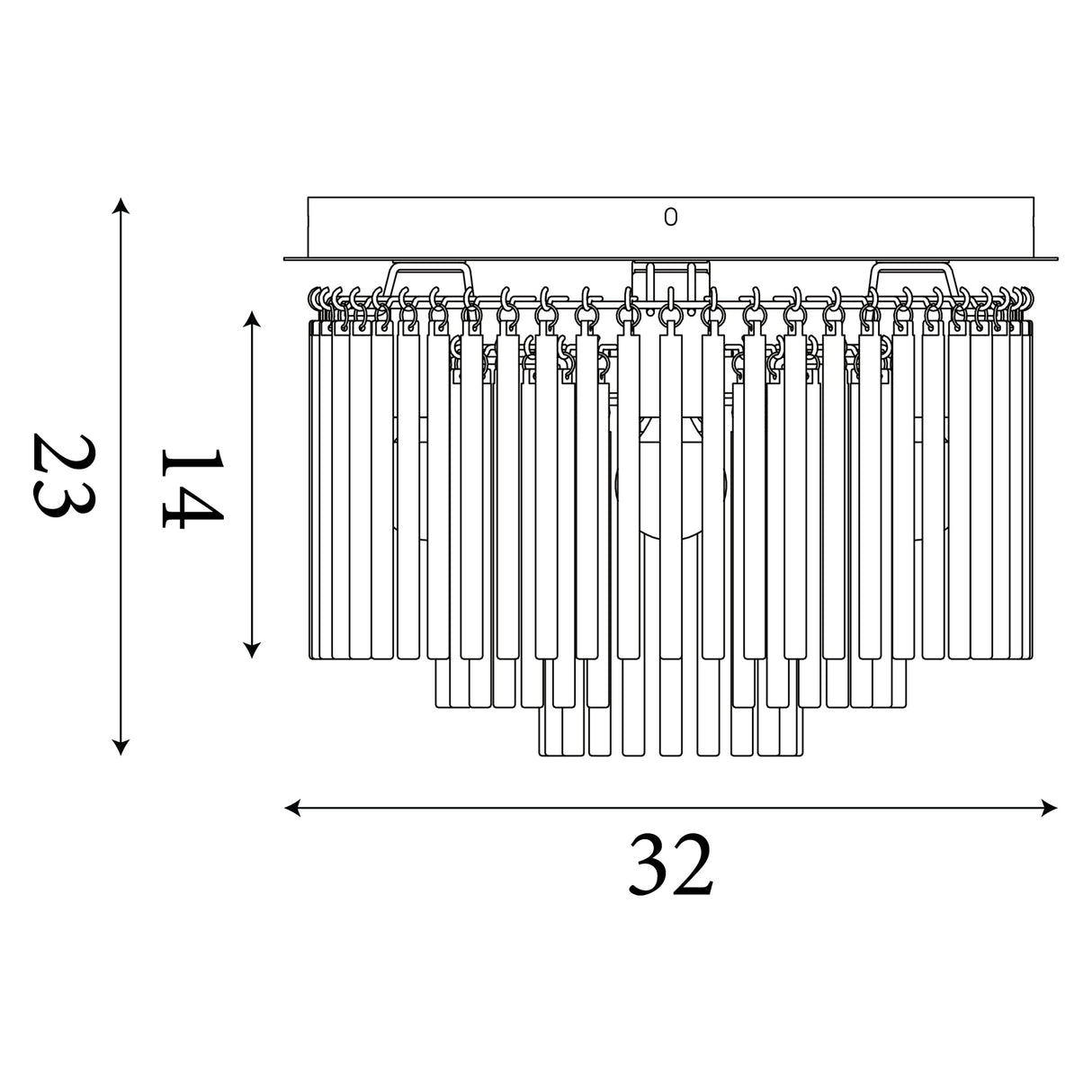 Searchlight Electric Swizzle 5Lt Flush, Gold Metal with Champagne Rods 55620-320CP