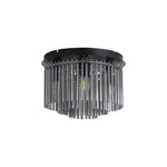 Searchlight Electric Swizzle 5Lt Flush, Matt Black Metal with Smoked Rods 55620-320SM