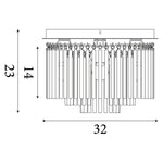 Searchlight Electric Swizzle 5Lt Flush, Matt Black Metal with Smoked Rods 55620-320SM
