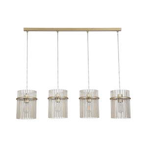 Searchlight Electric Swizzle 4Lt Bar Pendant,  Gold Metal with Champagne Rods 55620-4CP