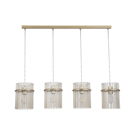 Searchlight Electric Swizzle 4Lt Bar Pendant,  Gold Metal with Champagne Rods 55620-4CP