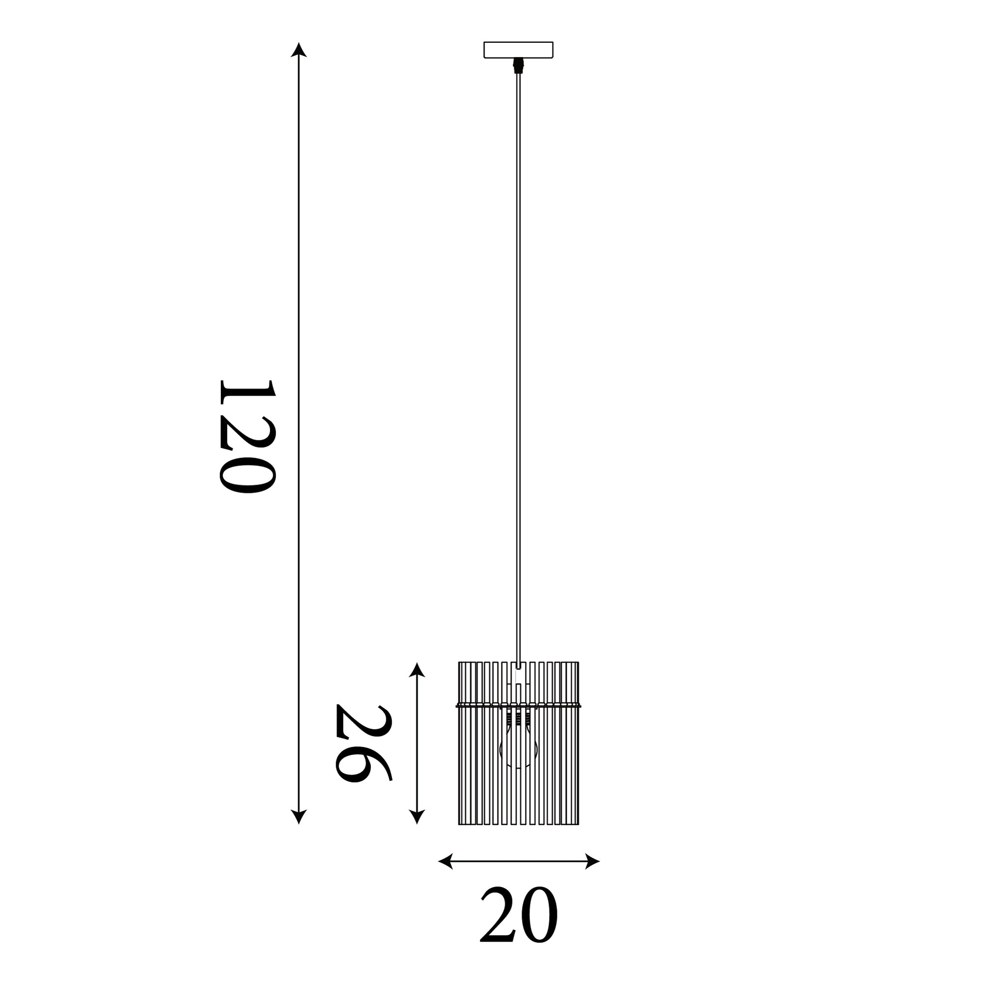 Searchlight Electric Swizzle 1Lt Pendant, Gold Metal with Champagne Rods 55620CP