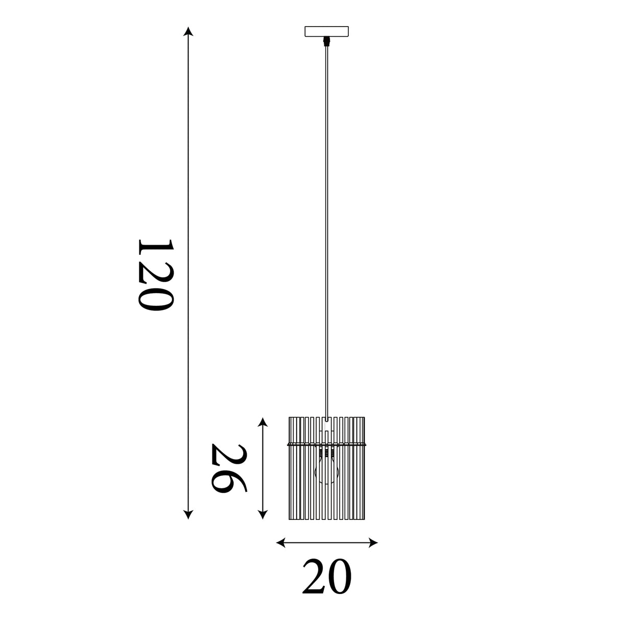 Searchlight Electric Swizzle 1Lt Pendant, Gold Metal with Champagne Rods 55620CP