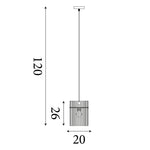 Searchlight Electric Swizzle 1Lt Pendant, Gold Metal with Champagne Rods 55620CP