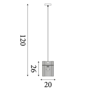 Searchlight Electric Swizzle 1Lt Pendant, Gold Metal with Champagne Rods 55620CP