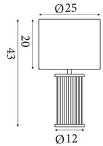 Searchlight Electric Swizzle 1Lt Table Lamp, Gold Metal and White Shade 55623CP
