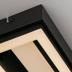 Searchlight Electric Ovaloid LED Flush. Matt Black 55624BK