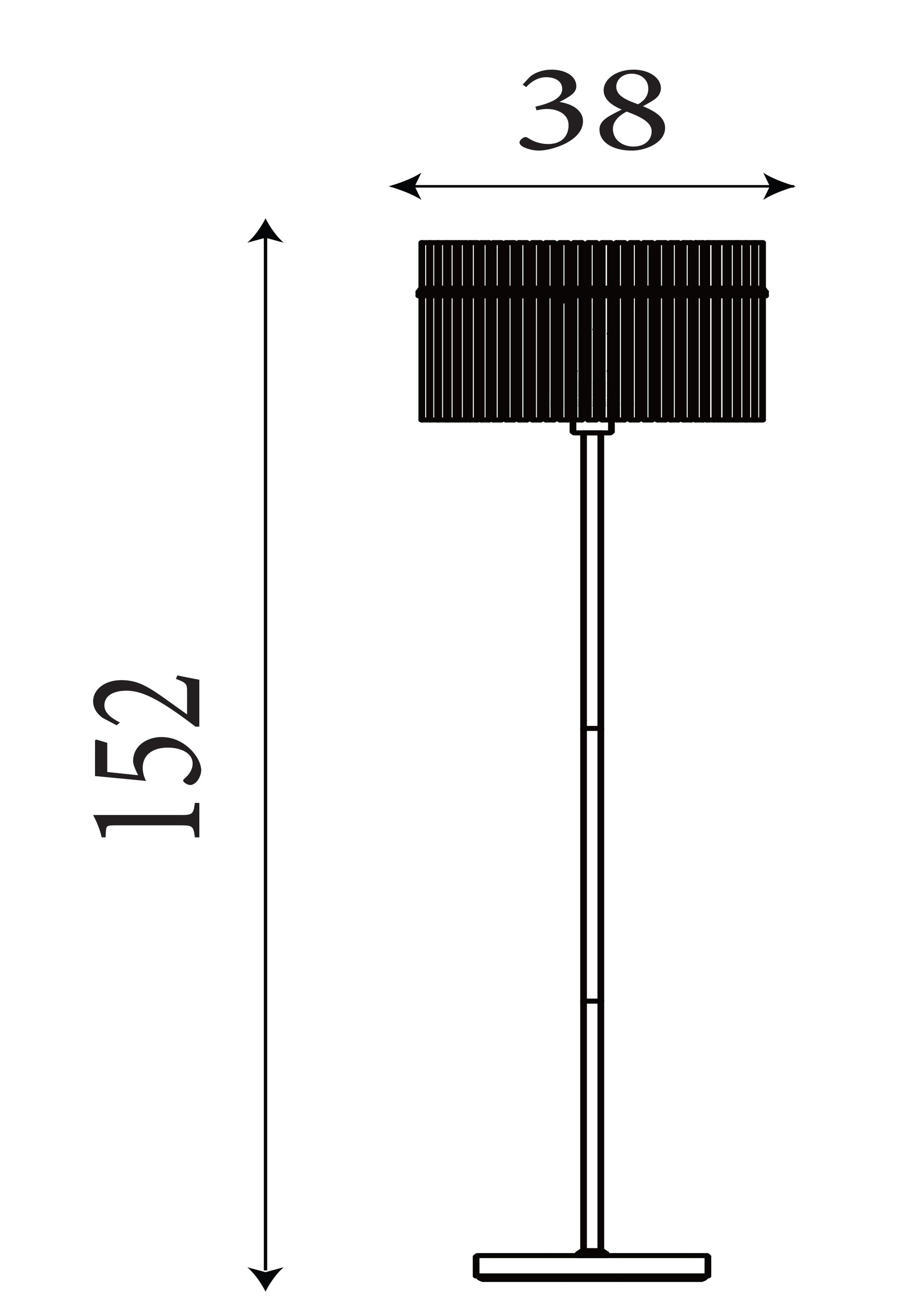 Searchlight Electric Swizzle 1Lt Floor Lamp, Matt Black Metal with Smoked Rods 55626SM