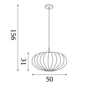 Searchlight Electric Bonnie 1Lt Pendant Satin Brass Metal &  Ivory Satin Shade 55712