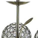 Searchlight Electric Bellis Ii 9Lt Pendant - Antique Brass & Clear Crystal Beads 5579-9AB