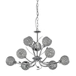 Searchlight Electric Bellis II 9Lt Pendant - Chrome & Clear Glass 5579-9CC