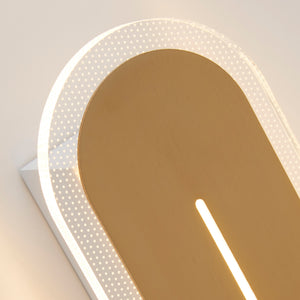 Searchlight Electric Couper LED Wall Light, Satin Brass Metal with Clear Acrylic 55910SB