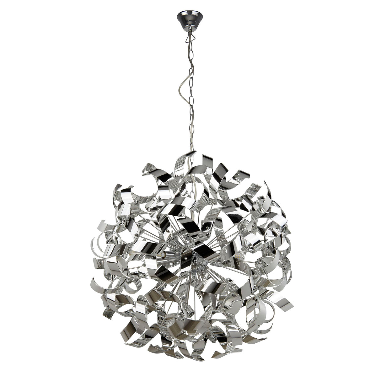 Searchlight Electric Curls 6Lt Pendant - Chrome Metal 5686-6CC