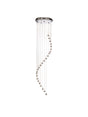 Hallway 5Lt Multi-Drop Pendant- Chrome Metal & Clear Crystal