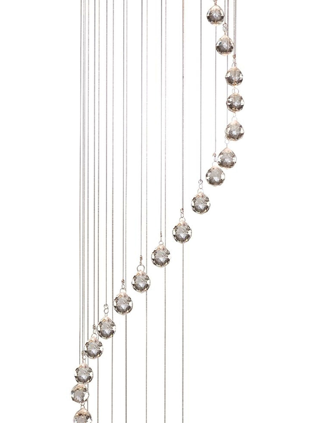 Searchlight Electric Hallway 5Lt Multi-Drop Pendant- Chrome Metal & Clear Crystal 5742CC