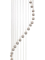 Searchlight Electric Hallway 5Lt Multi-Drop Pendant- Chrome Metal & Clear Crystal 5742CC