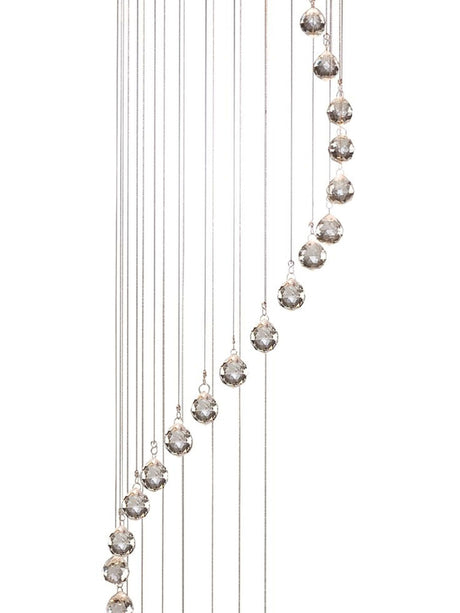 Searchlight Electric Hallway 5Lt Multi-Drop Pendant- Chrome Metal & Clear Crystal 5742CC