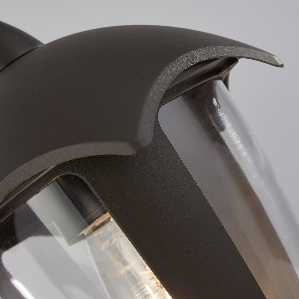 Searchlight Electric Bluebell Outdoor Wall Light - Grey Metal & Clear Polycarb 57891GY