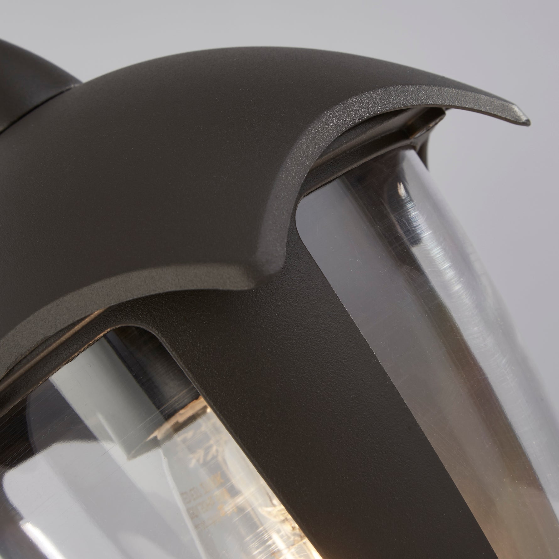 Searchlight Electric Bluebell Outdoor Wall Light - Grey Metal & Clear Polycarb 57891GY