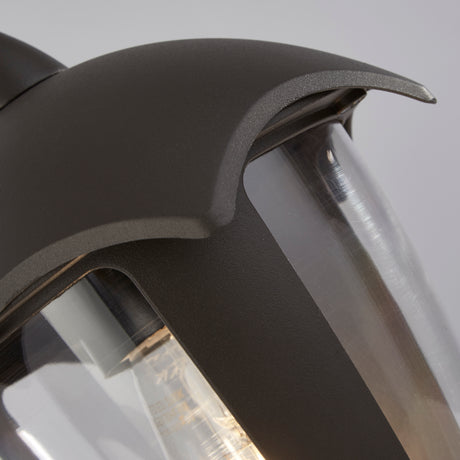 Searchlight Electric Bluebell Outdoor Wall Light - Grey Metal & Clear Polycarb 57891GY