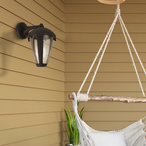 Searchlight Electric Bluebell Outdoor Wall Light - Grey Metal & Clear Polycarb 57891GY