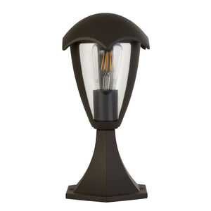 Searchlight Electric Bluebell Outdoor Post - Grey Metal & Clear Polycarb 57892-300