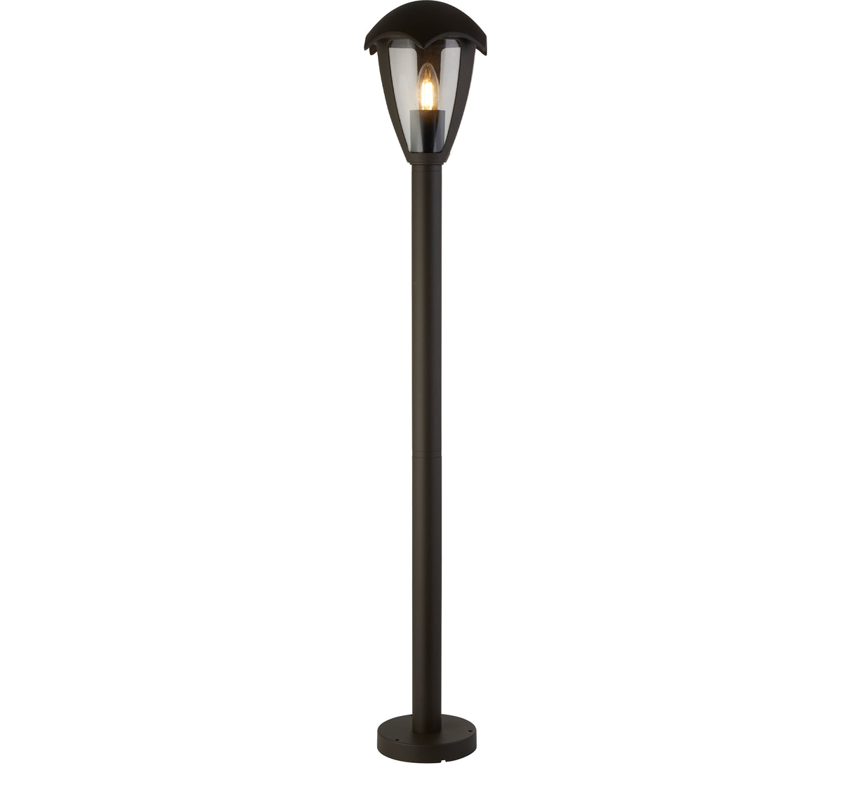 Bluebell Outdoor Post - Grey Metal & Clear Polycarb