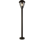 Bluebell Outdoor Post - Grey Metal & Clear Polycarb