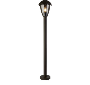 Bluebell Outdoor Post - Grey Metal & Clear Polycarb