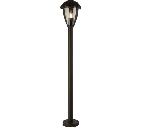 Bluebell Outdoor Post - Grey Metal & Clear Polycarb