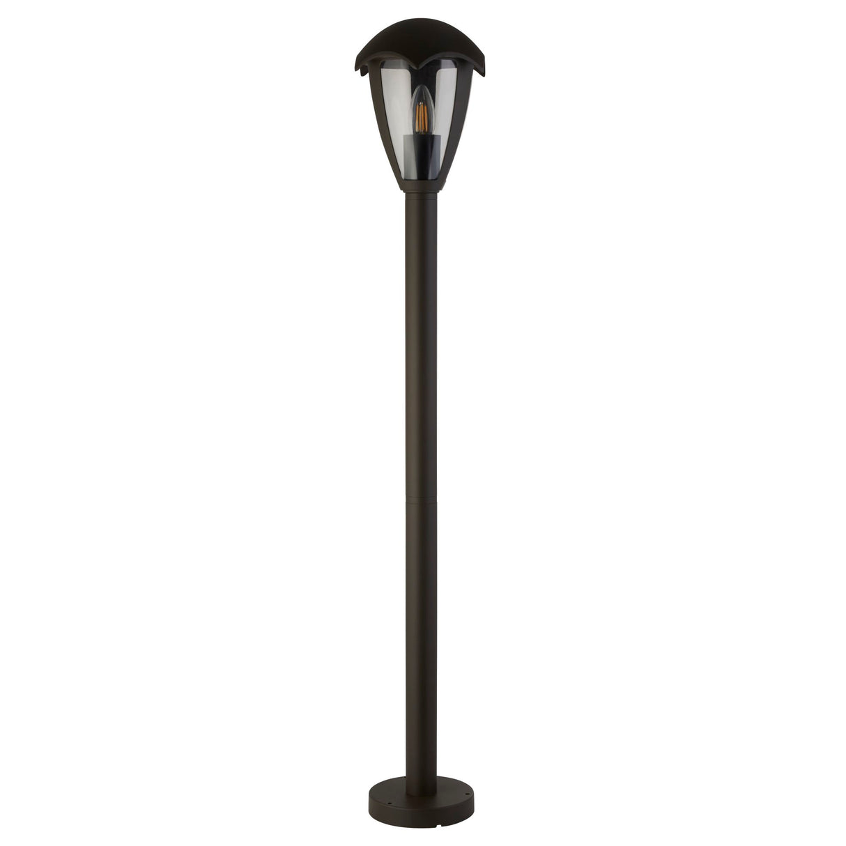 Searchlight Electric Bluebell Outdoor Post - Grey Metal & Clear Polycarb 57892-970
