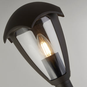 Searchlight Electric Bluebell Outdoor Post - Grey Metal & Clear Polycarb 57892-970