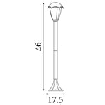 Searchlight Electric Bluebell Outdoor Post - Grey Metal & Clear Polycarb 57892-970