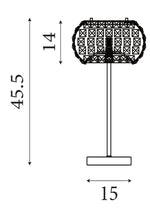 Searchlight Electric Marylin Table Lamp - Chrome, Crystal Glass & Sand Diffuser 5817CC