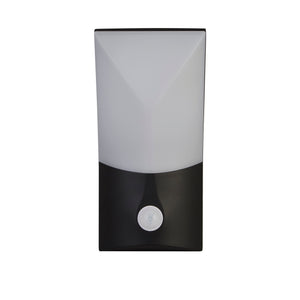 Searchlight Electric Copenhagen Wall Light - Black Metal & Opal Polycarbonate 58321BK