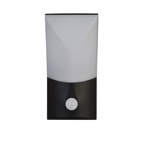 Searchlight Electric Copenhagen Wall Light - Black Metal & Opal Polycarbonate 58321BK