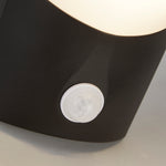 Searchlight Electric Copenhagen Wall Light - Black Metal & Opal Polycarbonate 58321BK