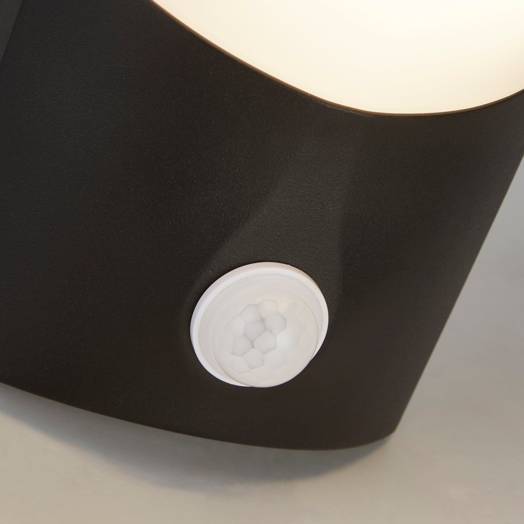 Searchlight Electric Copenhagen Wall Light - Black Metal & Opal Polycarbonate 58321BK