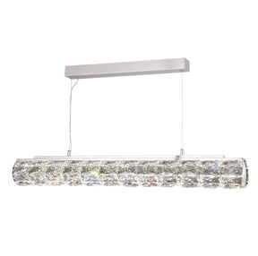 Remy LED Pendant - Chrome & Clear Crystal Trim