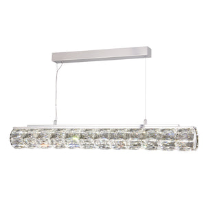 Remy LED Pendant - Chrome & Clear Crystal Trim