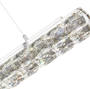 Searchlight Electric Remy LED Pendant - Chrome & Clear Crystal Trim 5861CC