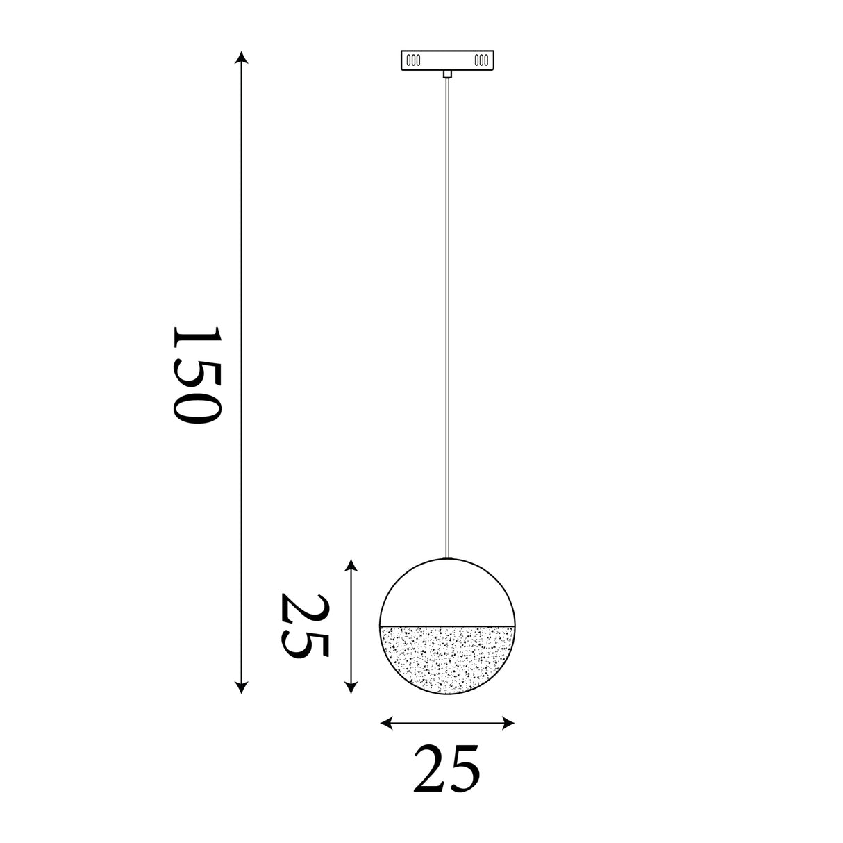 Searchlight Electric Marbles LED Pendant - Copper Metal & Crushed Ice Shade 5881CU