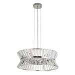 Searchlight Electric Uptown 7Lt Pendant/Semi-Flush - Chrome Metal & Clear Crystal 59410-7CC