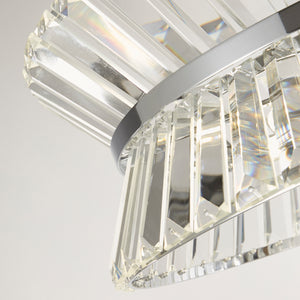 Searchlight Electric Uptown 7Lt Pendant/Semi-Flush - Chrome Metal & Clear Crystal 59410-7CC